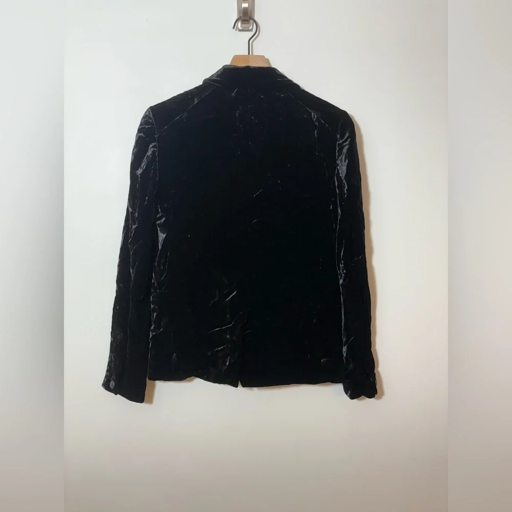 Rag & Bone Margot Velvet Blazer Size 2 Black Velvet Single Button Jacket! New